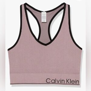 Pink Calvin Klein sports bra